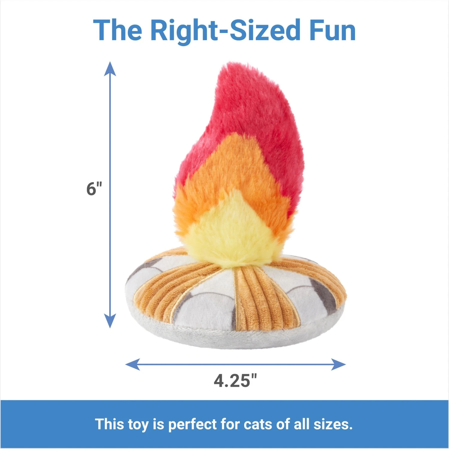 Frisco Fall Campfire Plush Cat Toy With Catnip 2 Frisco Fall Campfire Plush Cat Toy With Catnip - Image 2