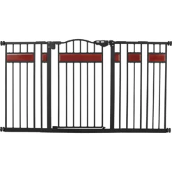 Frisco Wood Accents Extra Wide Auto-close Pet Gate, 30-in -PetPalace Picks 352631 PT2. AC SS1800 V1657657094