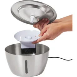 Frisco Stainless Steel Heart Dog & Cat Fountain -PetPalace Picks 355816 PT3. AC SS1800 V1665174172