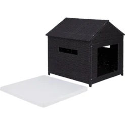 Frisco Outdoor Wicker Dog House & Bed 7 Frisco Outdoor Wicker Dog House & Bed -PetPalace Picks 356073 PT2. AC SS1800 V1651003001