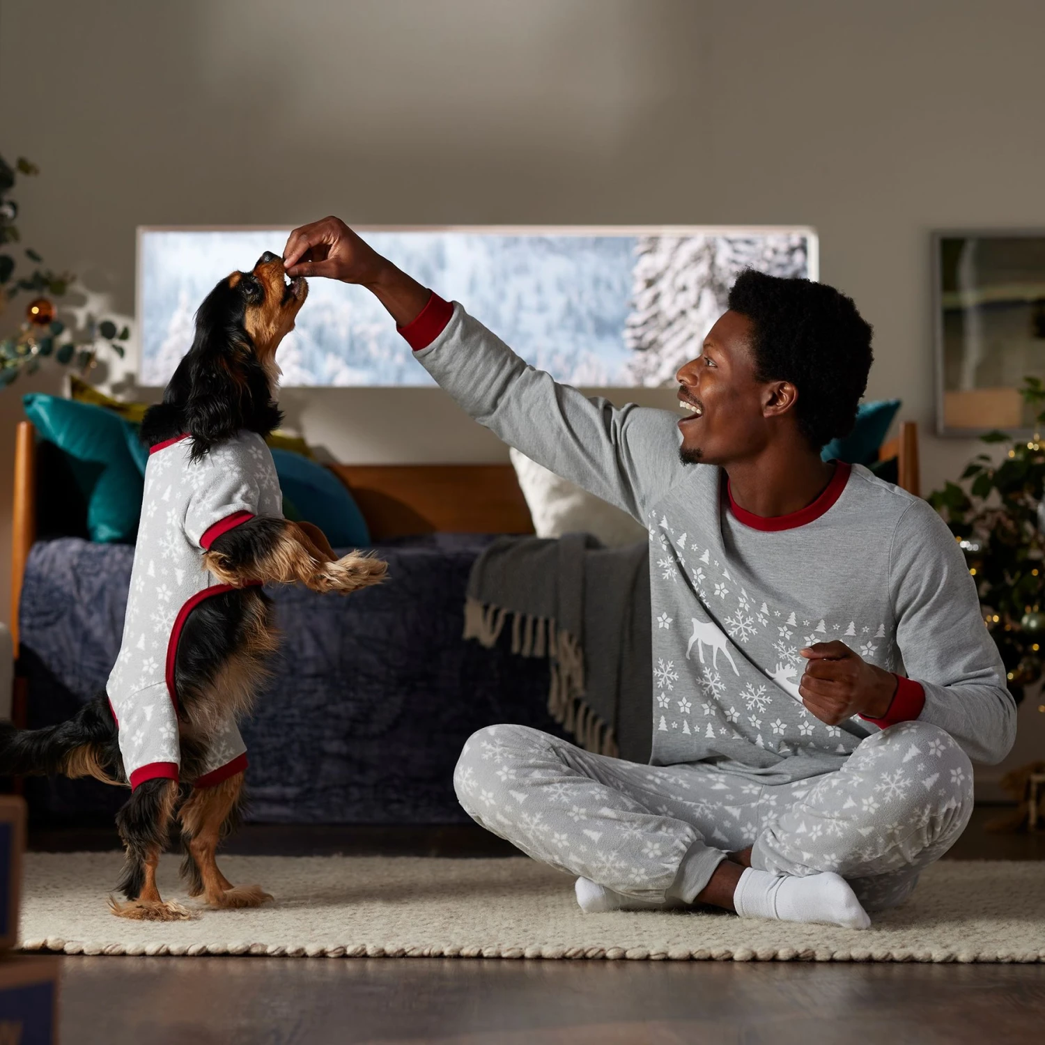 Frisco Gray Fair Isle Polar Fleece Unisex Adult Pajama Pants 3 Frisco Gray Fair Isle Polar Fleece Unisex Adult Pajama Pants - Image 3