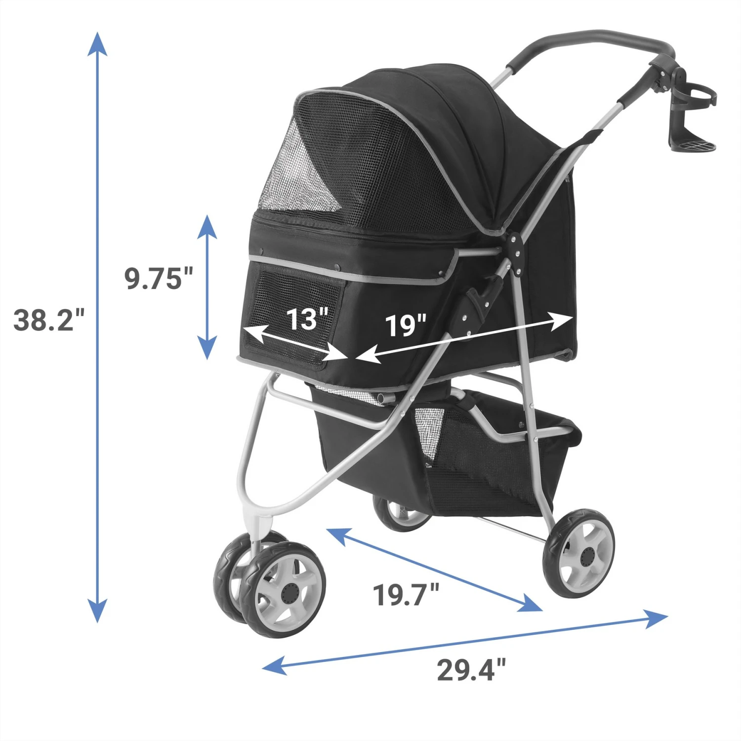 Frisco Dog & Cat Collapsible Stroller 2 Frisco Dog & Cat Collapsible Stroller - Image 2