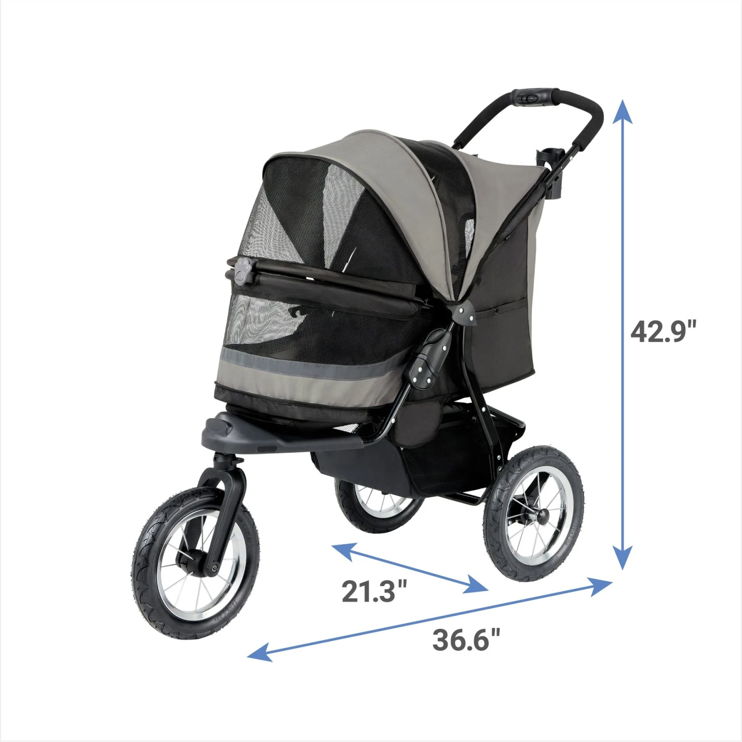 Frisco No-Zip, Collapsible Cat & Dog Jogger Stroller 2 Frisco No-Zip, Collapsible Cat & Dog Jogger Stroller - Image 2