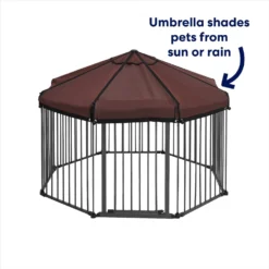 Frisco Outdoor Galvanized Steel 8-Panel Configurable Gate And Playpen With Oxford Roof 11 Frisco Outdoor Galvanized Steel 8-Panel Configurable Gate And Playpen With Oxford Roof -PetPalace Picks 507086 PT2. AC SS1800 V1669212042