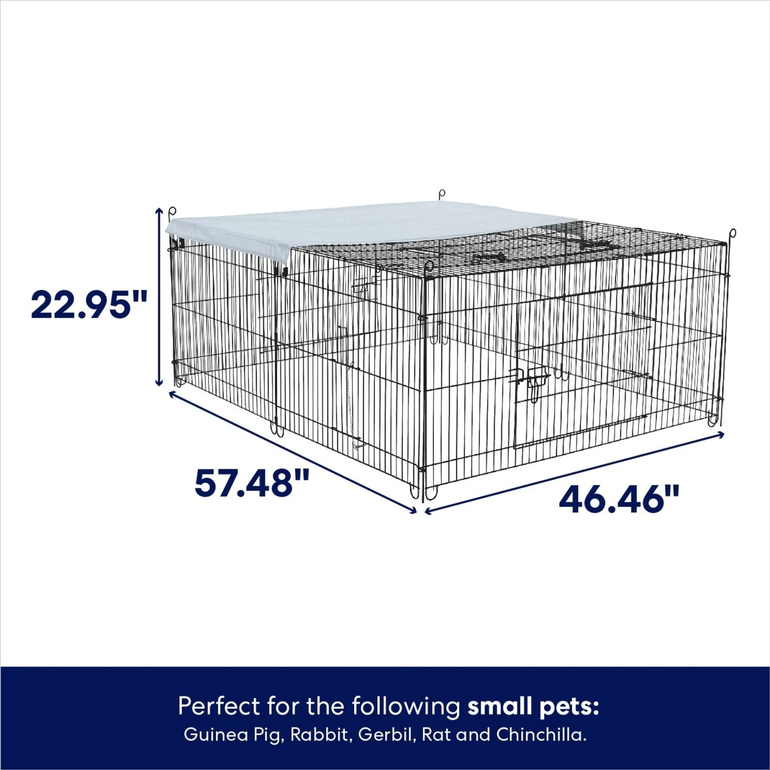 Frisco Portable Outdoor Small Pet Cage (with Cover) 2 Frisco Portable Outdoor Small Pet Cage (with Cover) - Image 2