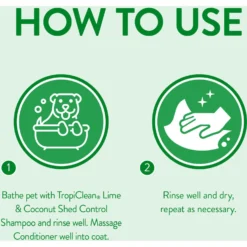 TropiClean Lime & Cocoa Butter Deshedding Dog Conditioner & Frisco Shedding Blade Dog Brush, One Size -PetPalace Picks 575070 PT3. AC SS1800 V1657660393