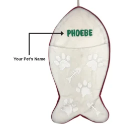 Frisco Personalized Fish Shaped Holiday Cat Stocking -PetPalace Picks 582542 PT2. AC SS1800 V1667226954