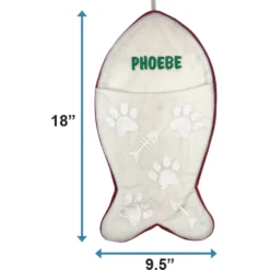 Frisco Personalized Fish Shaped Holiday Cat Stocking -PetPalace Picks 582542 PT3. AC SS1800 V1667229353