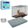 Frisco Swirl Dog Crate Mat + 3 Items