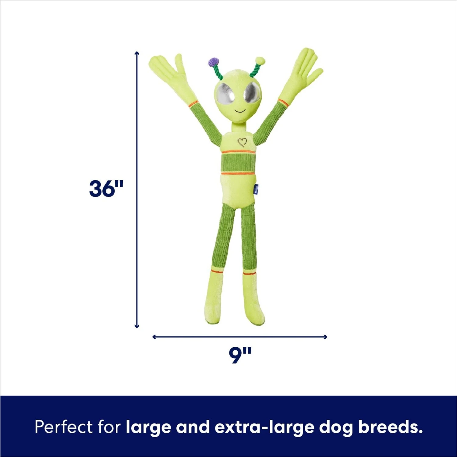 Frisco Halloween Alien Wagazoo Plush Squeaky Dog Toy, Extra Long 2 Frisco Halloween Alien Wagazoo Plush Squeaky Dog Toy, Extra Long - Image 2