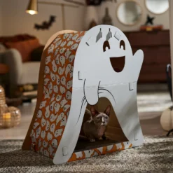 Frisco Halloween Cutie Ghost Cardboard Cat House With Catnip -PetPalace Picks 668358 PT4. AC SS1800 V1689283702