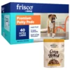 Frisco Premium Extra Large Dog Training & Potty Pads & American Journey Peanut Butter Recipe Grain-Free Oven Baked Crunchy Biscuit Dog Treats