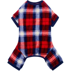 Frisco Cozy Plush Fleece Dog & Cat PJs, Plaid -PetPalace Picks 719102 PT4. AC SS1800 V1692720278