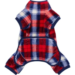 Frisco Cozy Plush Fleece Dog & Cat PJs, Plaid -PetPalace Picks 719102 PT5. AC SS1800 V1692378398