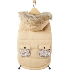 Frisco Heavy Weight Matte Quilted Dog & Cat Parka With Cozy Fleece Lining -PetPalace Picks 719654 PT3. AC SS1800 V1692978908