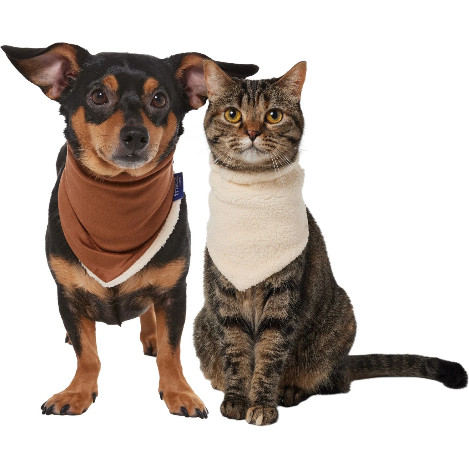 Frisco Reversible Cozy Knit Faux Fur Dog & Cat Pullover Bandana 1 Frisco Reversible Cozy Knit Faux Fur Dog & Cat Pullover Bandana
