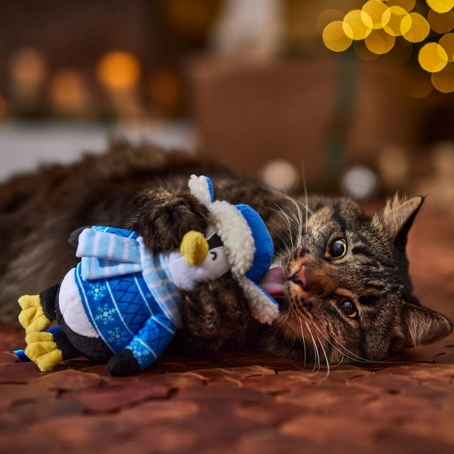 Frisco Holiday Penguin Plush Kicker Cat Toy With Catnip 3 Frisco Holiday Penguin Plush Kicker Cat Toy With Catnip - Image 3