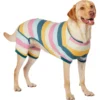 Frisco Cozy Waffle Knit Dog & Cat PJs, Stripe