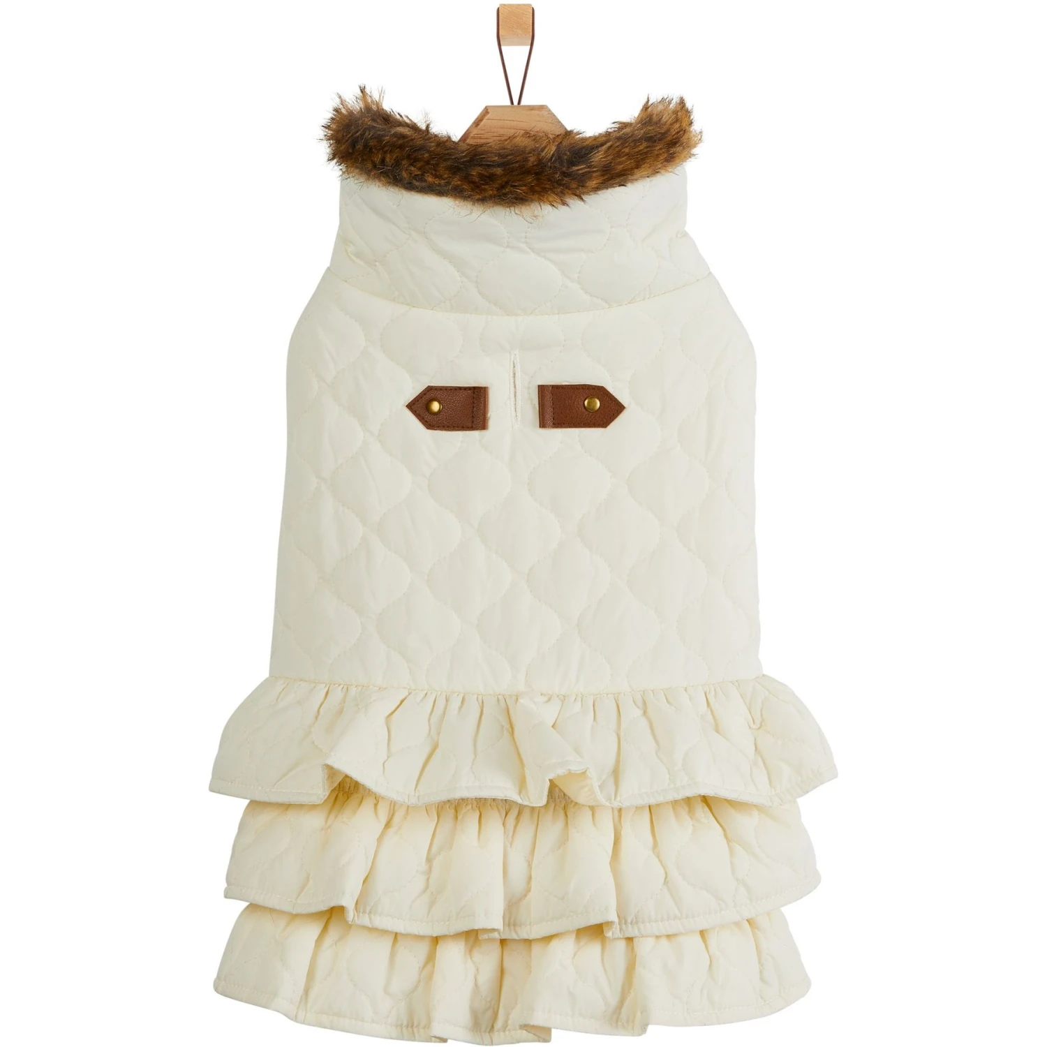 Frisco Medium Weight Quilted Ruffle Tiered Dog & Cat Dress 4 Frisco Medium Weight Quilted Ruffle Tiered Dog & Cat Dress - Image 4