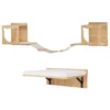 Frisco Cushioned Wall Mounted Cat Wall Shelf & Frisco Cat Silhouette With Bridge Wall Mounted Cat Wall Shelves