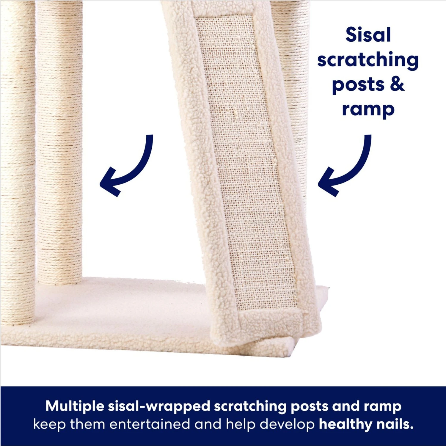 Frisco 52-in Faux Fur Cat Tree & Condo 5 Frisco 52-in Faux Fur Cat Tree & Condo - Image 5