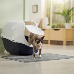 Frisco High Sided Cat Litter Box, Extra Large & Frisco Rectangular Cat Litter Mat -PetPalace Picks 933398 PT8. AC SS1800 V1692303236