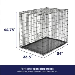Frisco Heavy Duty Single Door Wire Dog Crate & MidWest Quiet Time Fleece Dog Crate Mat -PetPalace Picks 933510 PT2. AC SS1800 V1692304490