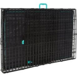 Frisco Heavy Duty Enhanced Lock Double Door Fold & Carry Wire Dog Crate & Mat Kit & MidWest Quiet Time Fleece Dog Crate Mat -PetPalace Picks 947398 PT3. AC SS1800 V1693925029