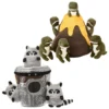Frisco Volcano Hide & Seek Puzzle Plush Squeaky Dog Toy & Frisco Trash Can & Raccoons Hide & Seek Puzzle Plush Squeaky Dog Toy