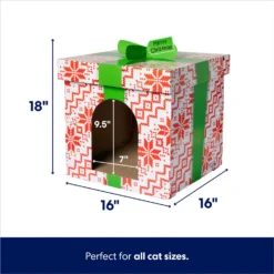 Frisco Holiday Gift Box Cardboard Cat House & Frisco Holiday Santa's Workshop Cardboard Cat House 11 Frisco Holiday Gift Box Cardboard Cat House & Frisco Holiday Santa's Workshop Cardboard Cat House -PetPalace Picks 986158 PT2. AC SS1800 V1698258056