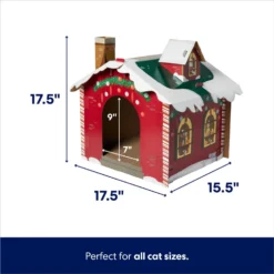 Frisco Holiday Gift Box Cardboard Cat House & Frisco Holiday Santa's Workshop Cardboard Cat House 15 Frisco Holiday Gift Box Cardboard Cat House & Frisco Holiday Santa's Workshop Cardboard Cat House -PetPalace Picks 986158 PT6. AC SS1800 V1698258344