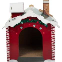 Frisco Holiday Log Cabin Cardboard Cat House & Frisco Holiday Santa's Workshop Cardboard Cat House -PetPalace Picks 986198 PT7. AC SS1800 V1698257790