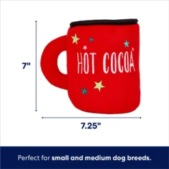 Frisco Holiday Santa's Helpers Plush Squeaky Dog Toy, 3 Count & Frisco Holiday Hot Cocoa Hide & Seek Puzzle Plush Squeaky Dog Toy -PetPalace Picks 986230 PT6. AC SS1800 V1698258175